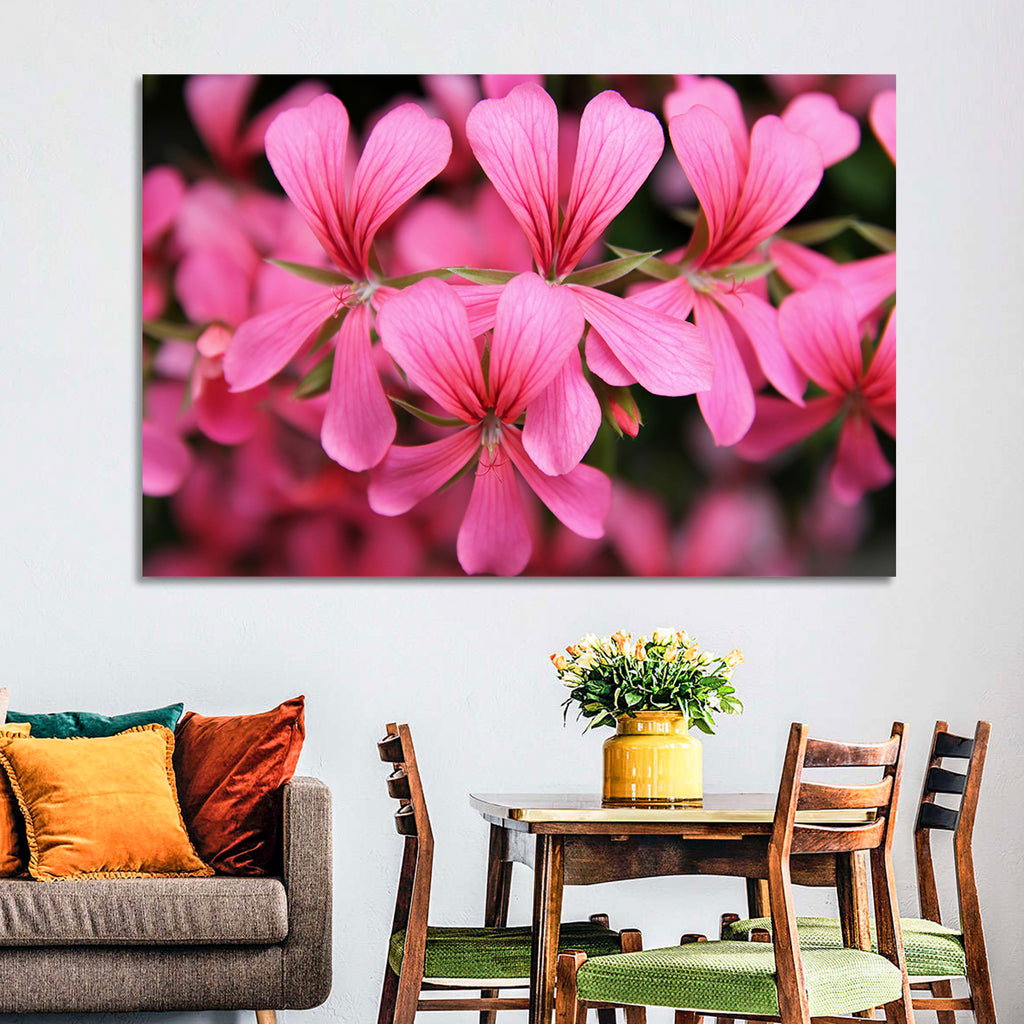 Pink Geranium Close Up Wall Art