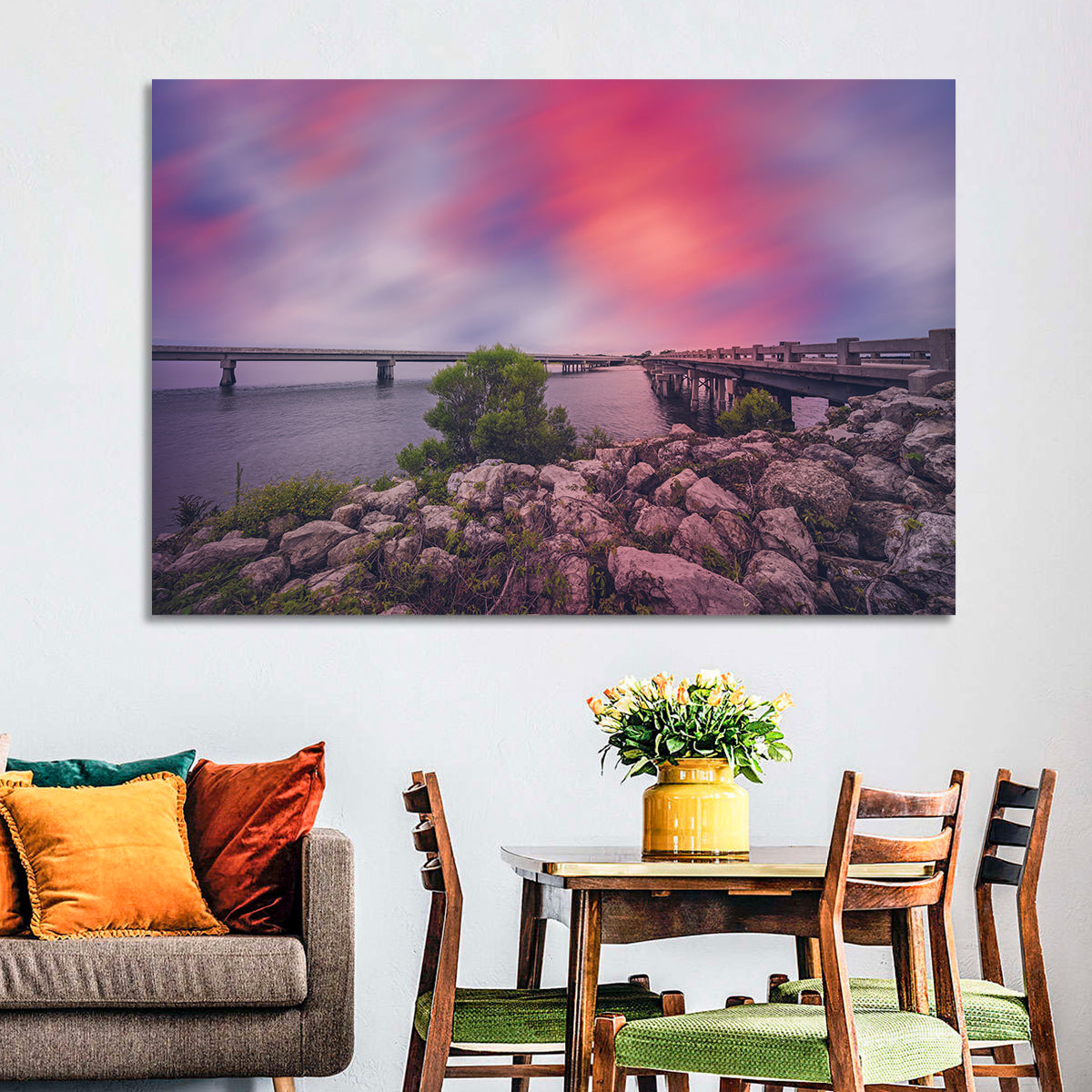 Amelia Island Sunset Bridge Wall Art