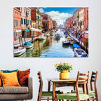 Sunlit Burano Canal, Venice Wall Art