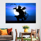 Moonlit Pow Wow Dancer Wall Art