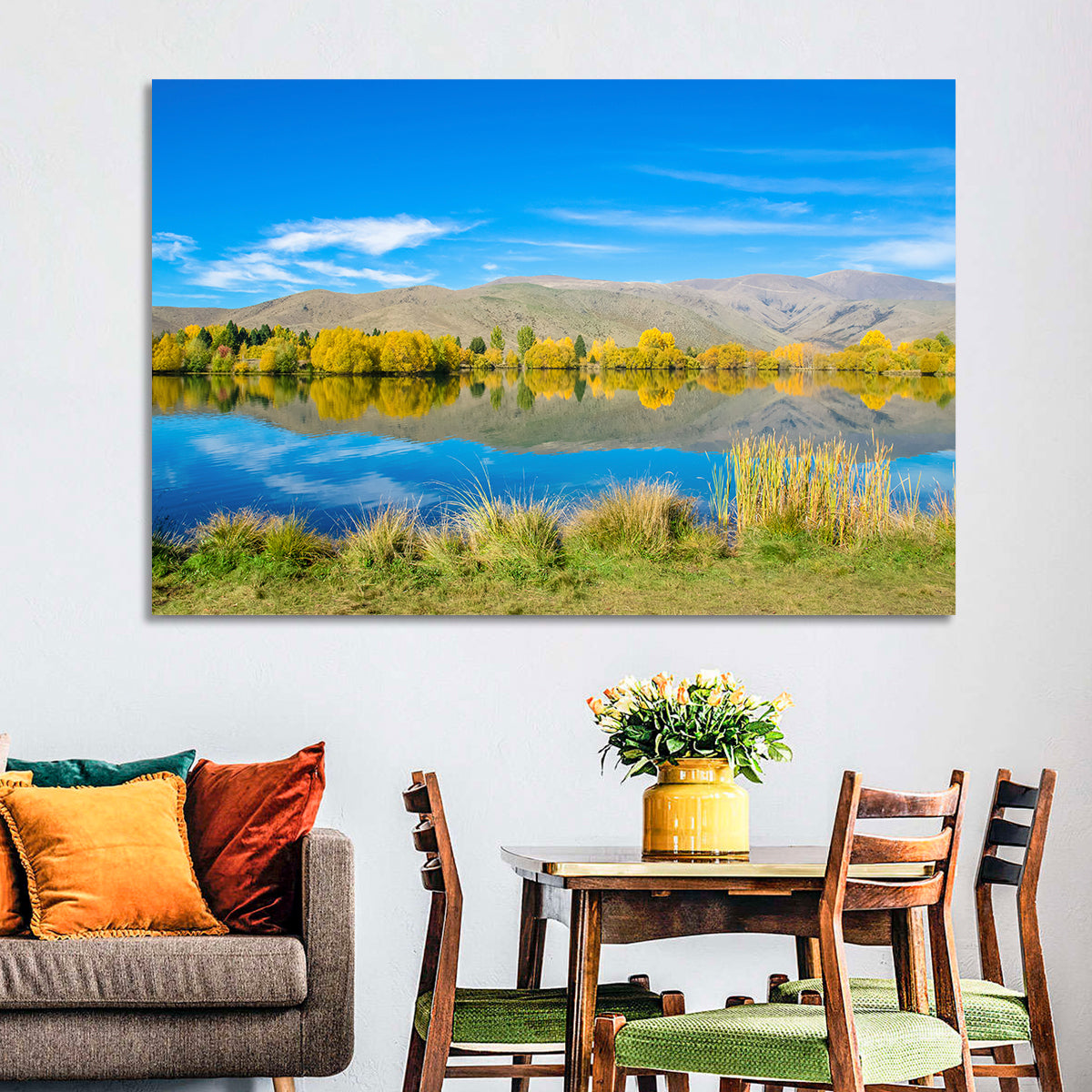 Ruataniwha Autumn Reflection Wall Art
