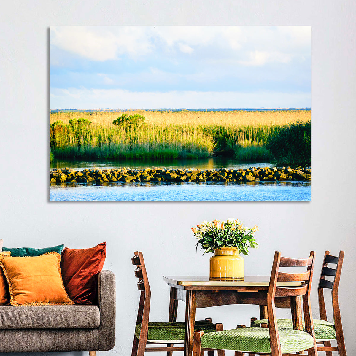 Louisiana Bayou Marsh at Golden Hour Wall Art