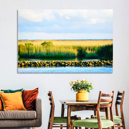 Louisiana Bayou Marsh at Golden Hour Wall Art