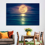 Supermoon Over Calm Sea Wall Art