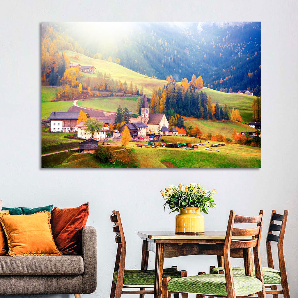 Santa Maddalena Golden Hour Wall Art