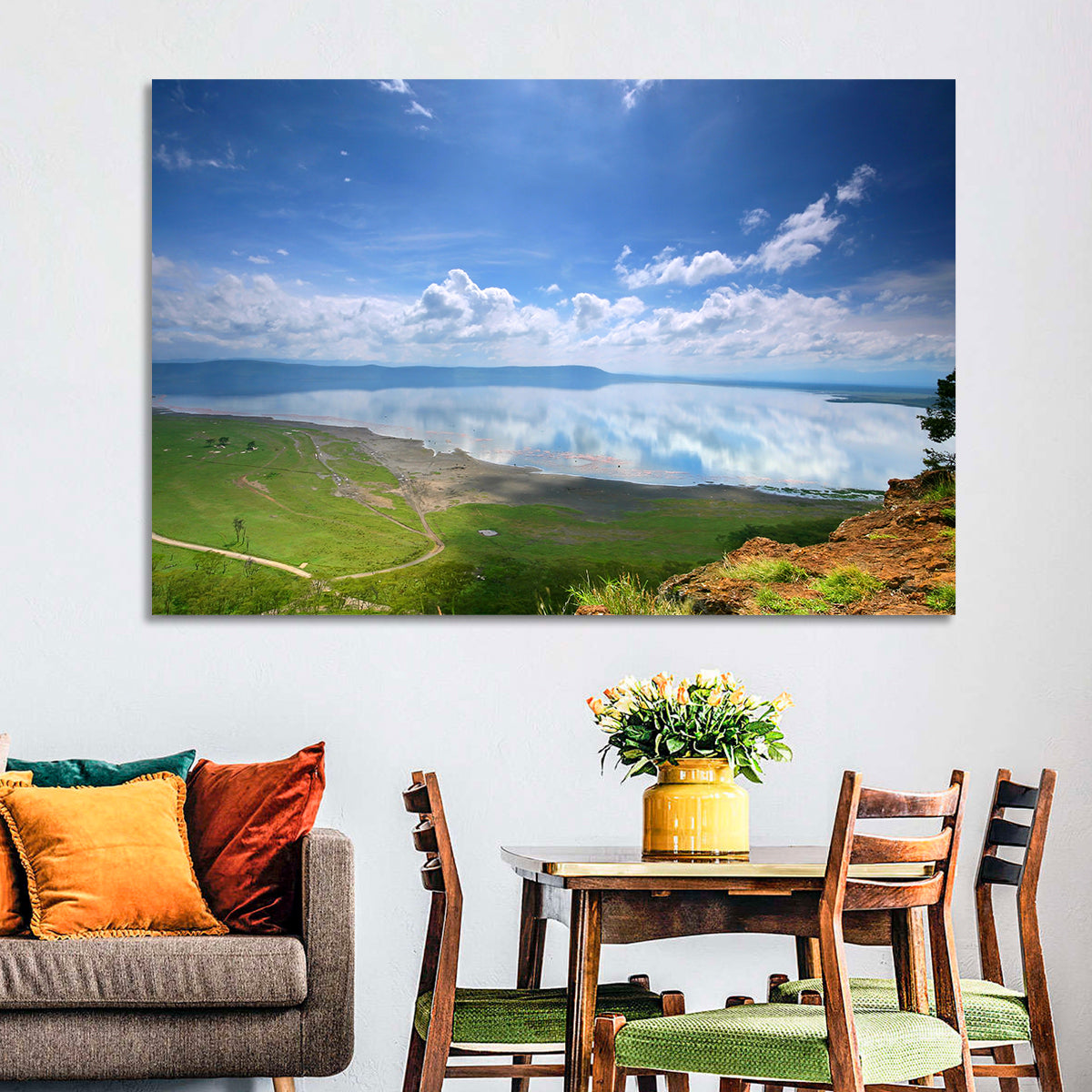 Lake Nakuru Cliffside Reflection Wall Art