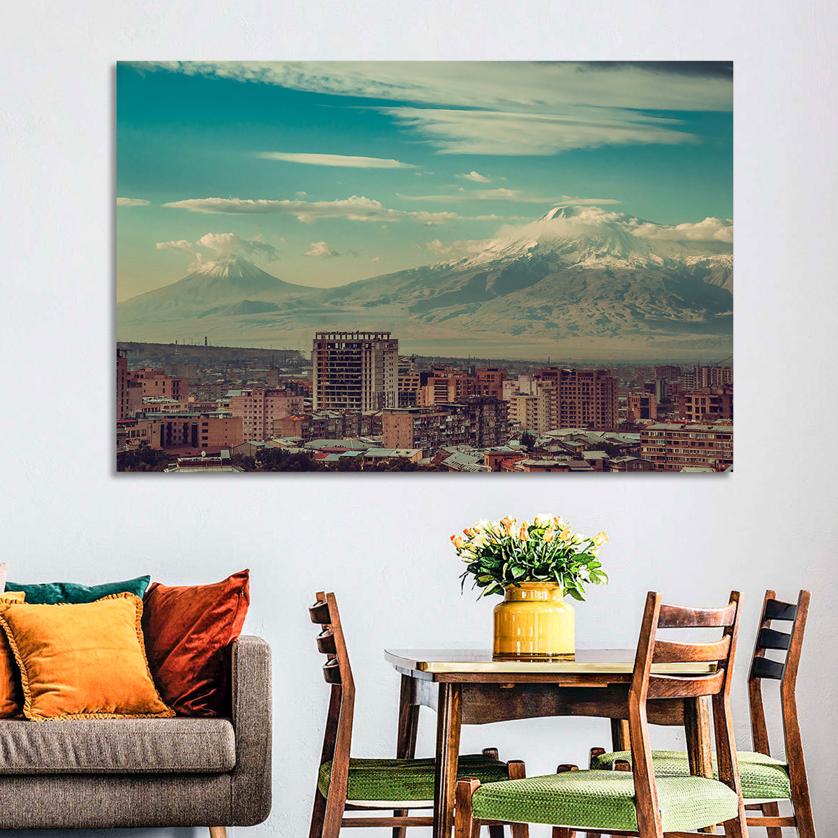 Yerevan Skyline with Mount Ararat Wall Art