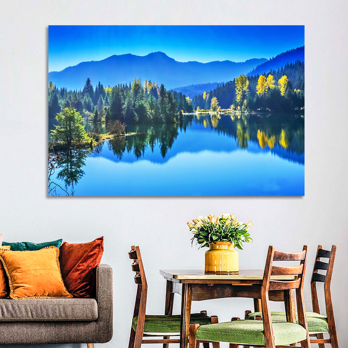 Gold Lake Reflection Wall Art