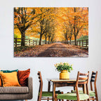 Maple Lane in Autumn Wall Art