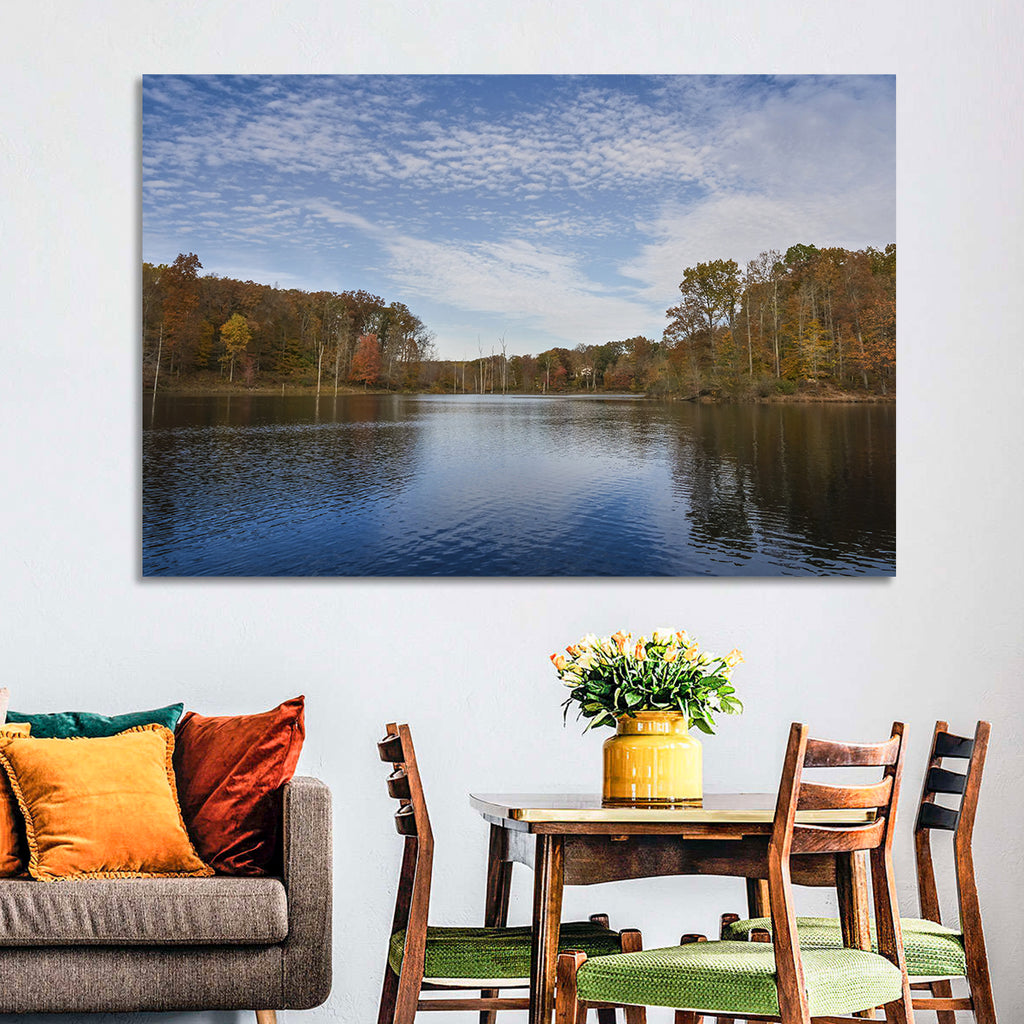 Seneca Lake Autumn Reflection Wall Art