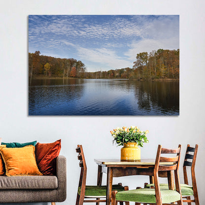 Seneca Lake Autumn Reflection Wall Art
