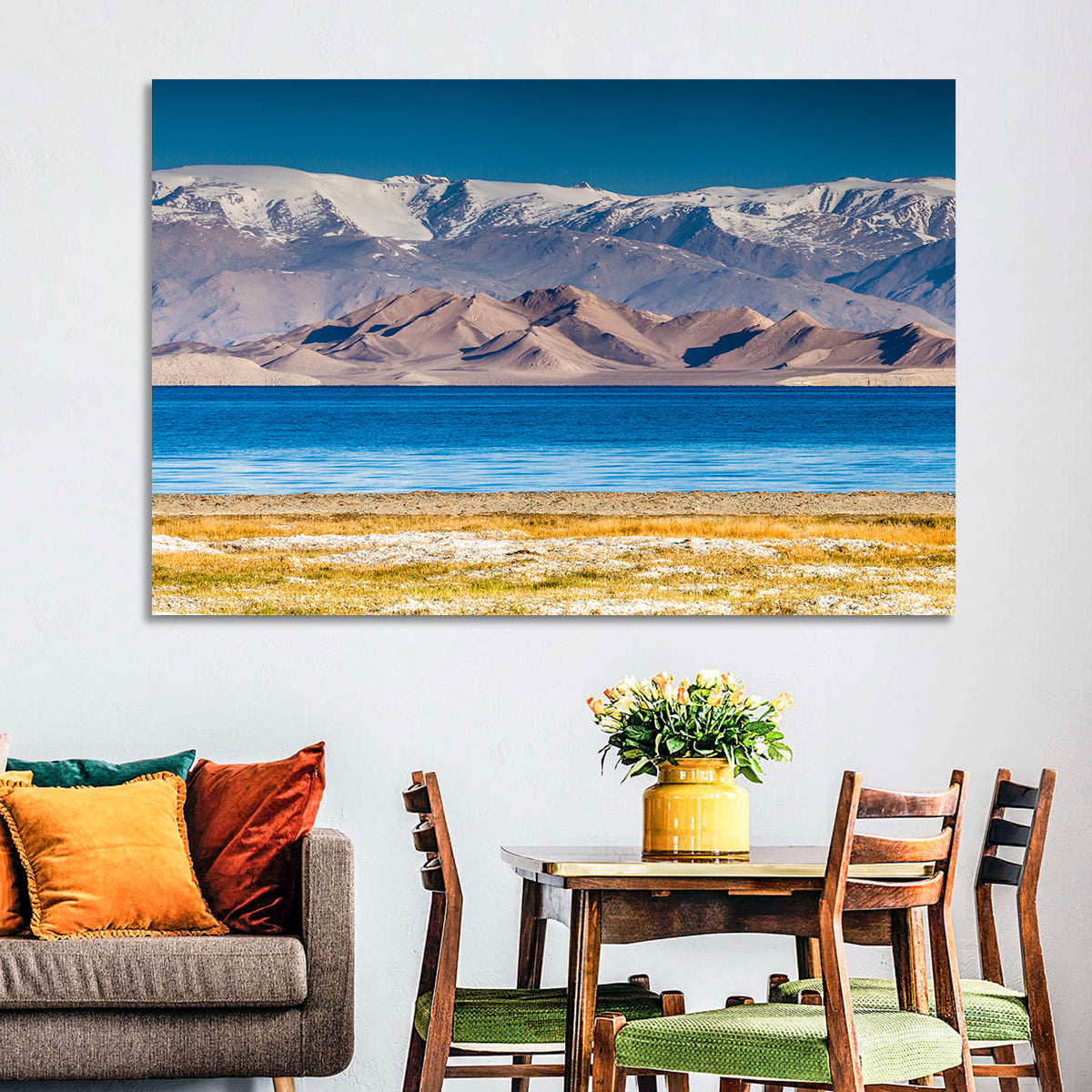Karakul Lake Pamir Range Wall Art in a room, landscape