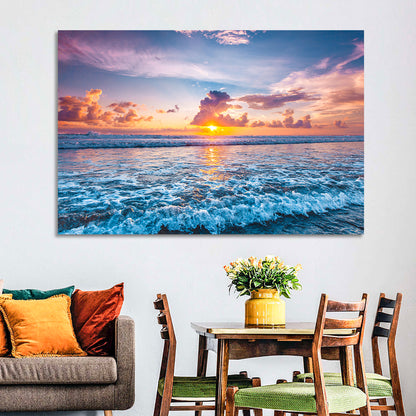Sunburst Ocean Wave Wall Art