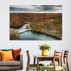 Seneca Lake Aerial View Wall Art