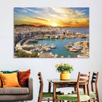 Kyrenia Harbour at Sunset Wall Art