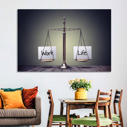 Metallic Scale: Work and Life Wall Art
