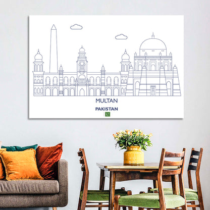 Multan Skyline with Shah Rukn-e-alam Wall Art