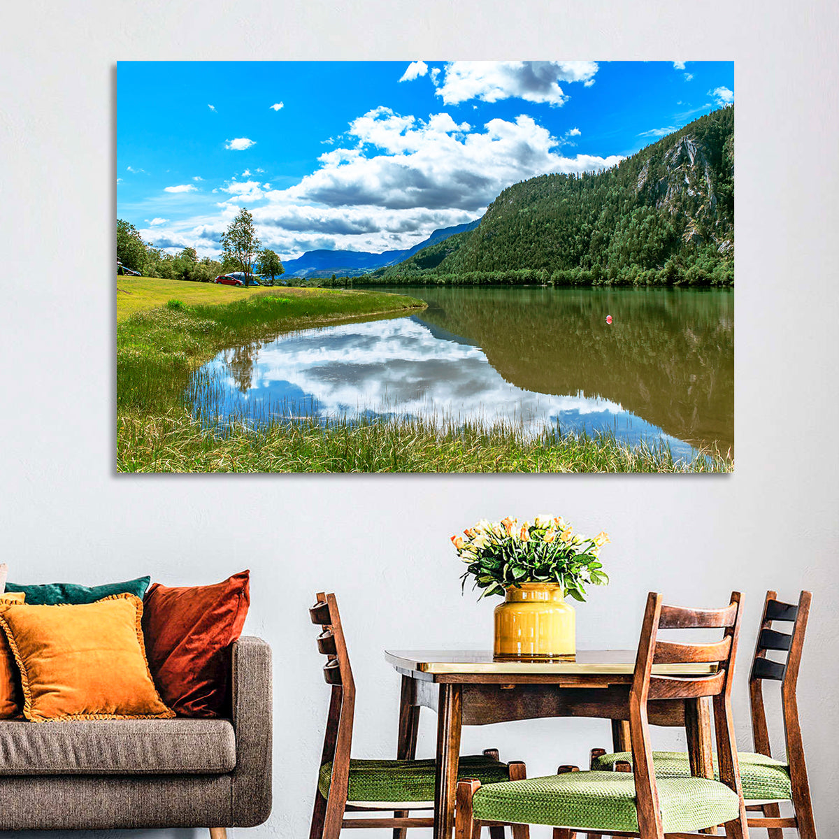 Lake Mjosa Reflection Wall Art