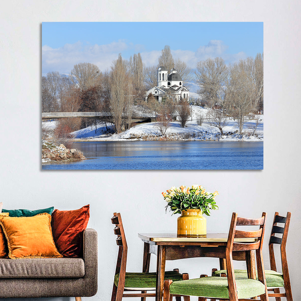 St Naum Ohridski Church by Lake Wall Art