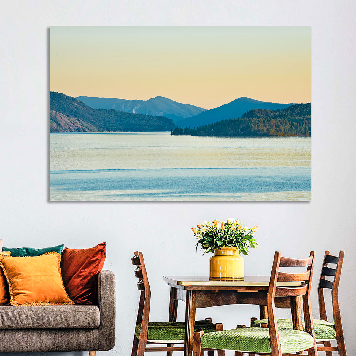 Lake Pend Oreille at Golden Hour Wall Art