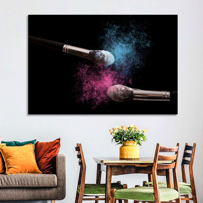 Powder Burst Makeup Brushes Wall Art