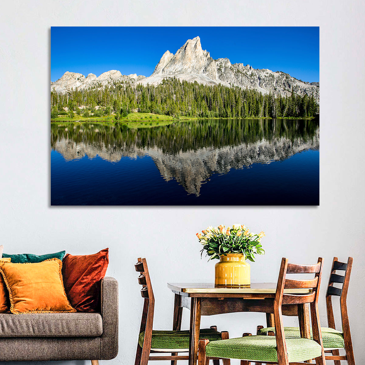 Sawtooth Peaks at Alice Lake Wall Art