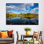 Boise River Rainbow Reflection Wall Art