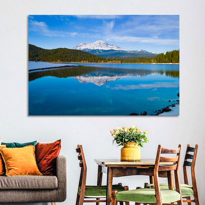 California Mountain Lake Reflection Wall Art