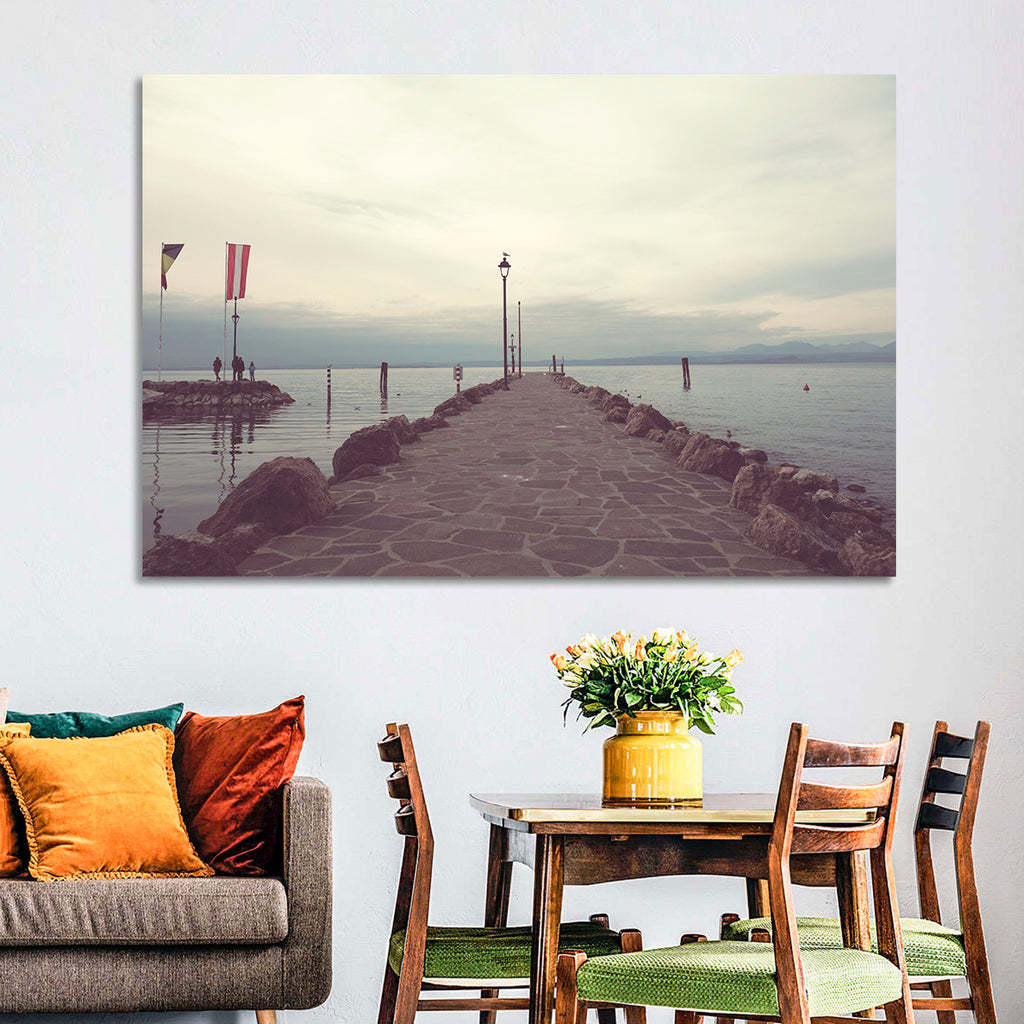 Stone Pier at Lake Garda Wall Art