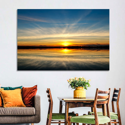 Oklahoma Lake Sunset Reflection Wall Art
