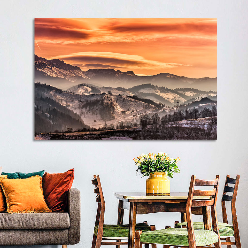 Pestera Mountain Sunrise Wall Art