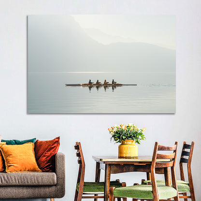 Rowing In Lake Lugano Wall Art