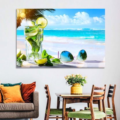 Mojito Beach Scene Wall Art