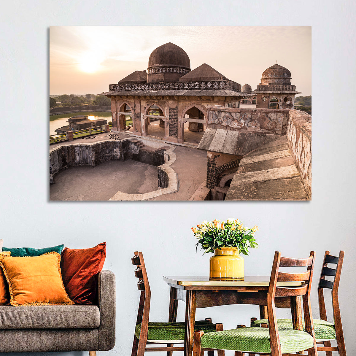 Jahaz Mahal, Mandu India Wall Art in a room, landscape