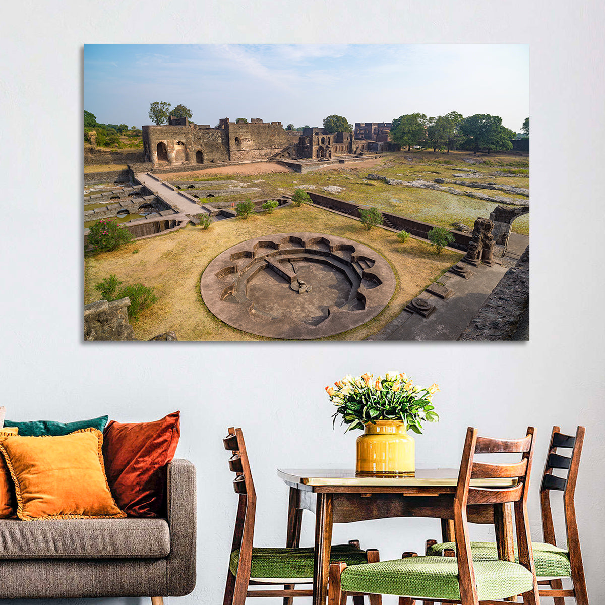 Bidar Fort Ruins Wall Art in a room, landscape