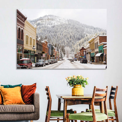 Snow Covered Mountain Main Street Wall Art