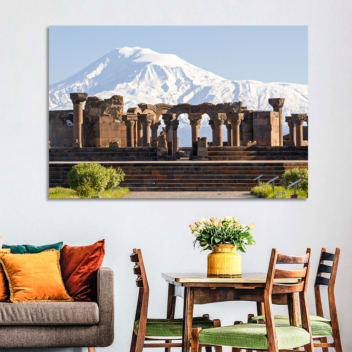 Zvartnots Cathedral and Mount Ararat Wall Art