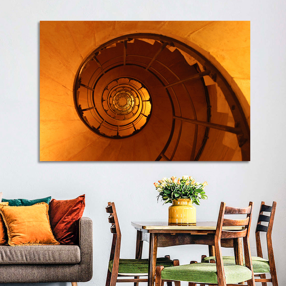 Vortex Spiral Staircase Wall Art