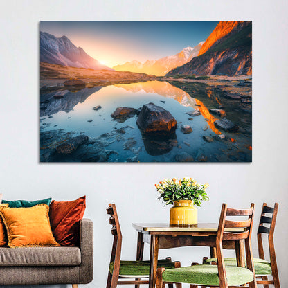Himalayan Lake Reflections Wall Art