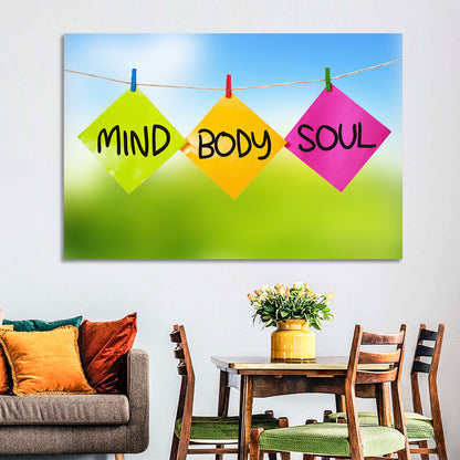 Mind Body Soul Paper Trio Wall Art