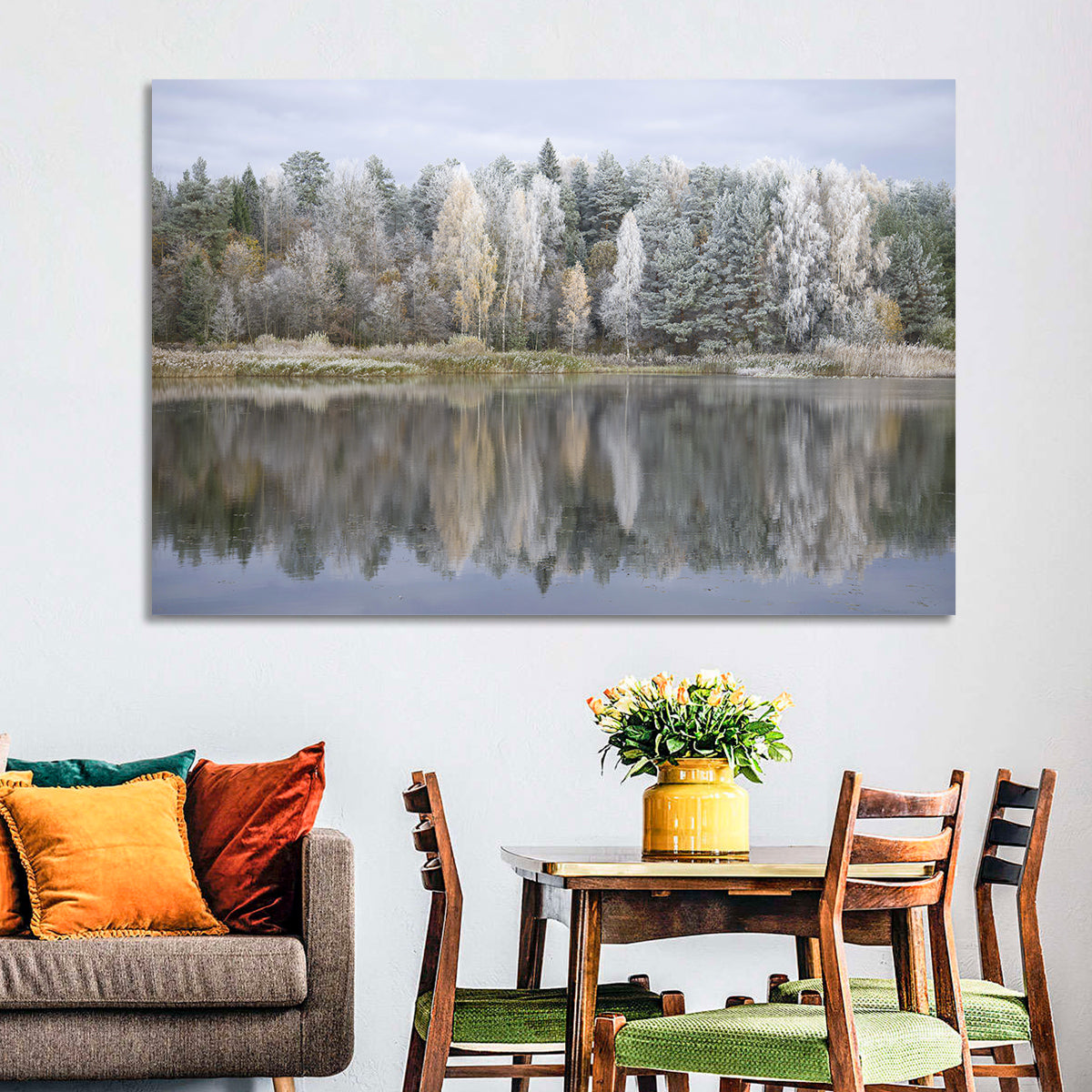 Pskov Region Forest Lake Wall Art