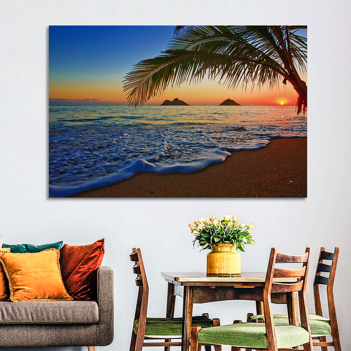 Lanikai Sunset Over Mokulua Islands Wall Art