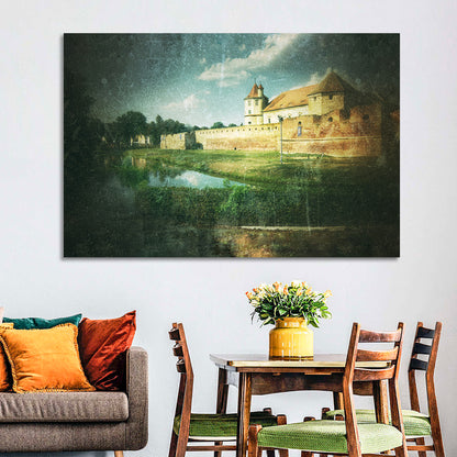 Făgăraș Fortress Moat Reflection Wall Art