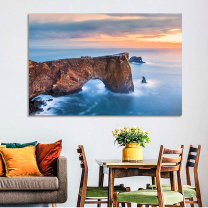 Dyrhólaey Sea Arch at Sunset Wall Art