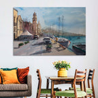 Valette Harbor Sketch Wall Art