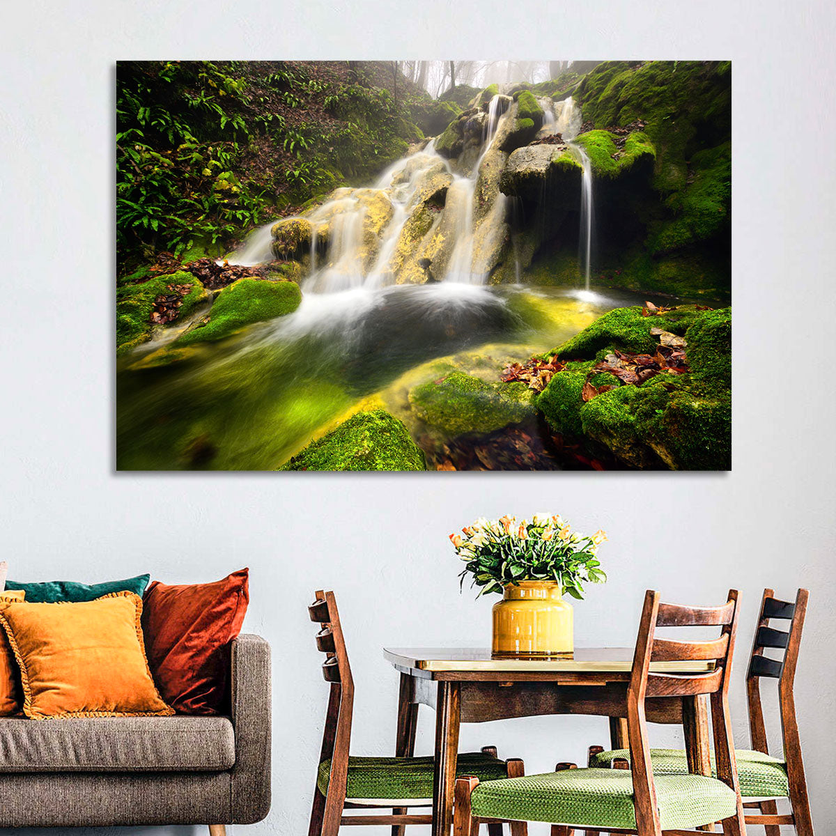 Cheile Nerei Mossy Waterfall Wall Art