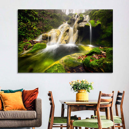 Cheile Nerei Mossy Waterfall Wall Art