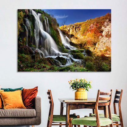 Plitvice Lakes Waterfall Wall Art