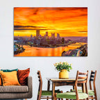 Pittsburgh Skyline at the Point Wall Art