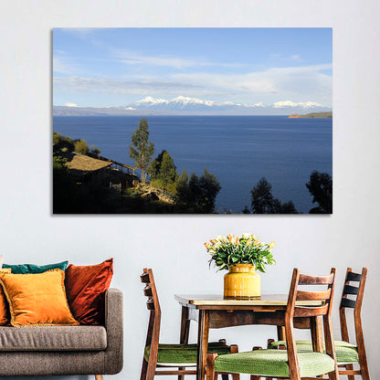 Lake Titicaca Thatched Roof View Wall Art
